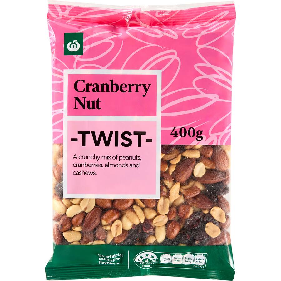 Woolworths Snack Mix Cranberry Nut Twist