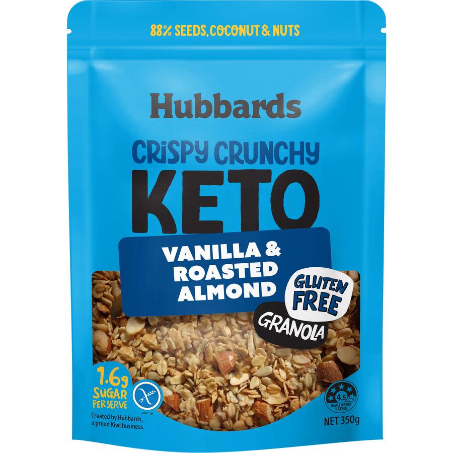 Hubbards Keto Granola Vanilla Almond