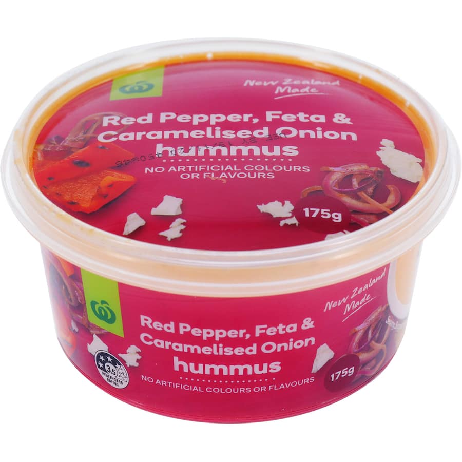 Woolworths Hummus Red Pepper Feta Caramelised