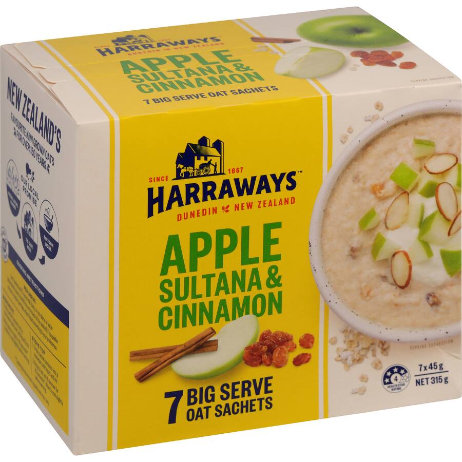 Harraways Oats Apple Sultana Cinnamon