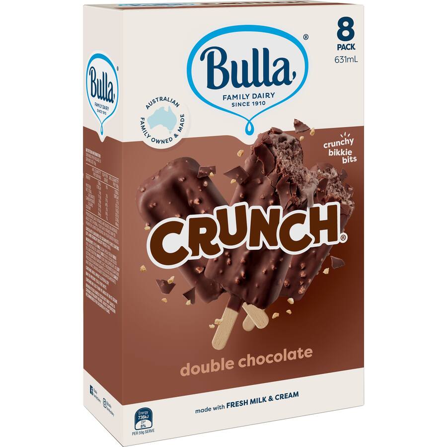 Bulla Crunch Ice Cream On Stick Double Chocolate