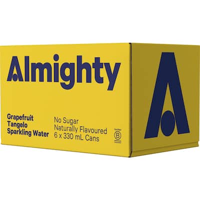 almighty sparkling water grapefruit tangelo