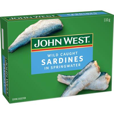 john west sardines in spring water