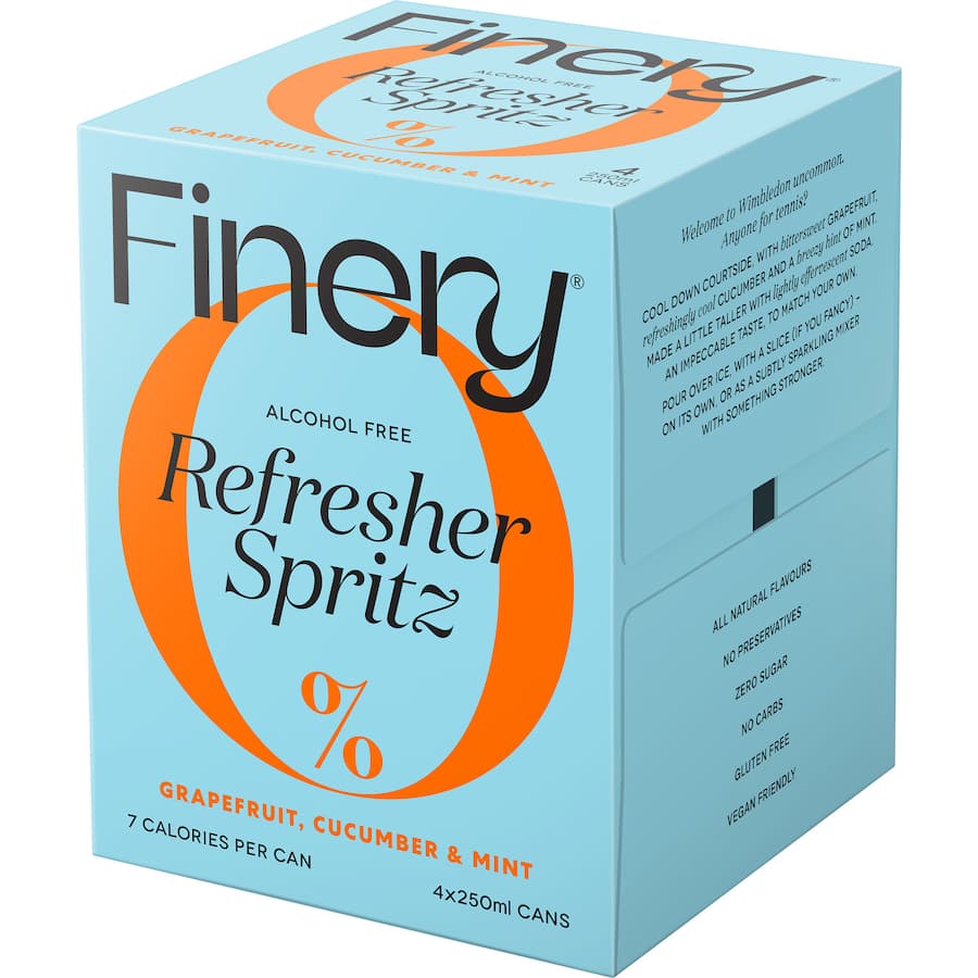 Finery Alcohol Free Cocktail Grapefruit Cucumber & Mint