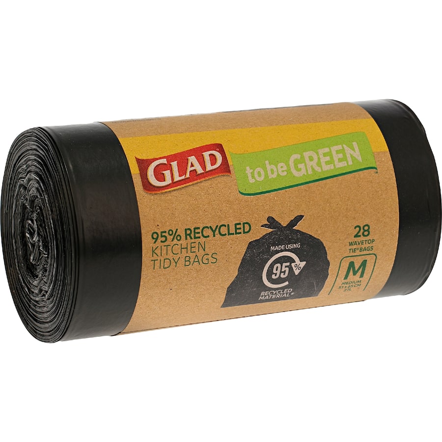 Glad 95% Recycled Kitchen Tidy Bags Medium
