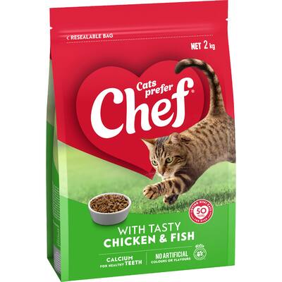 chef dry cat food chicken & fish