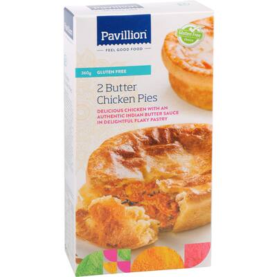 Foods frozen pie 2pk butter chicken